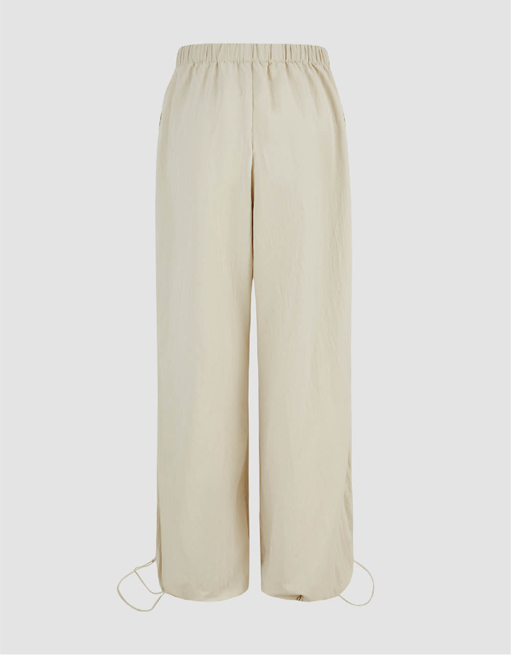 Drawstring Waist Wide-Leg Pants