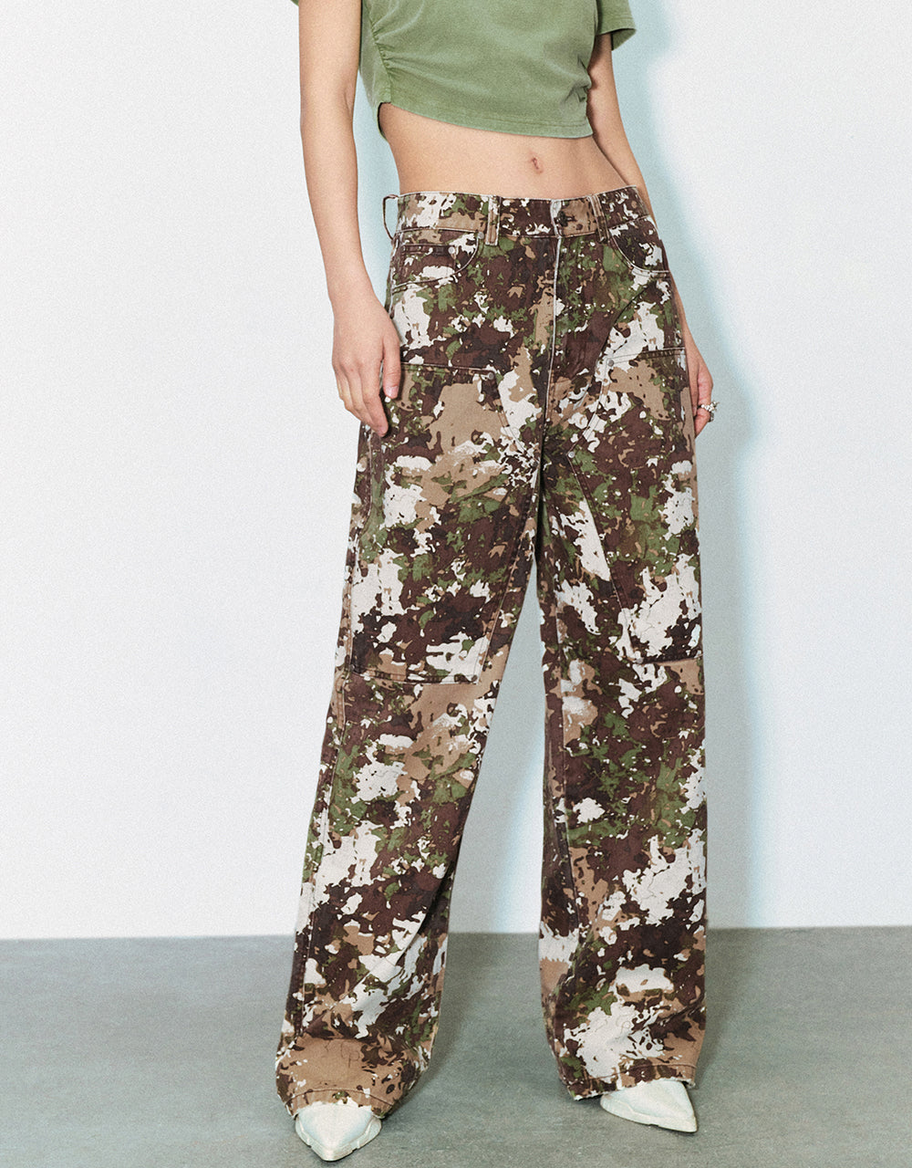 Camouflage Straight Pants