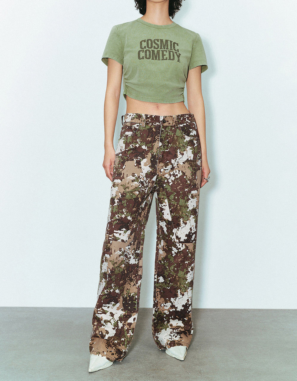 Camouflage Straight Pants