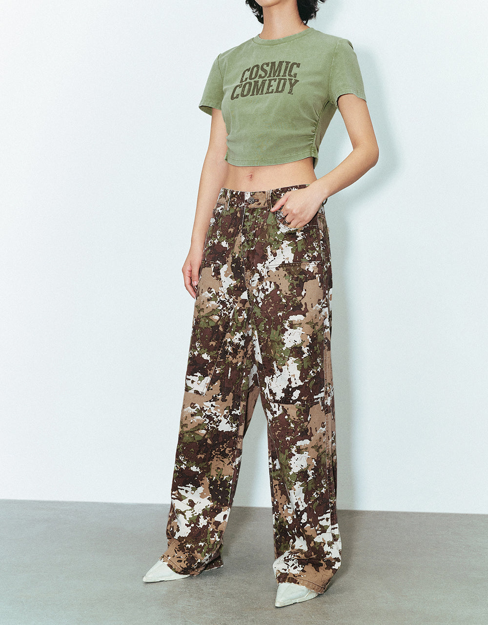 Camouflage Straight Pants