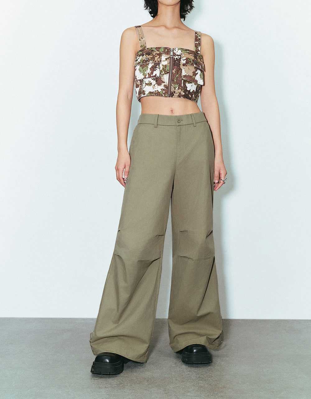 Loose Wide-Leg Pants