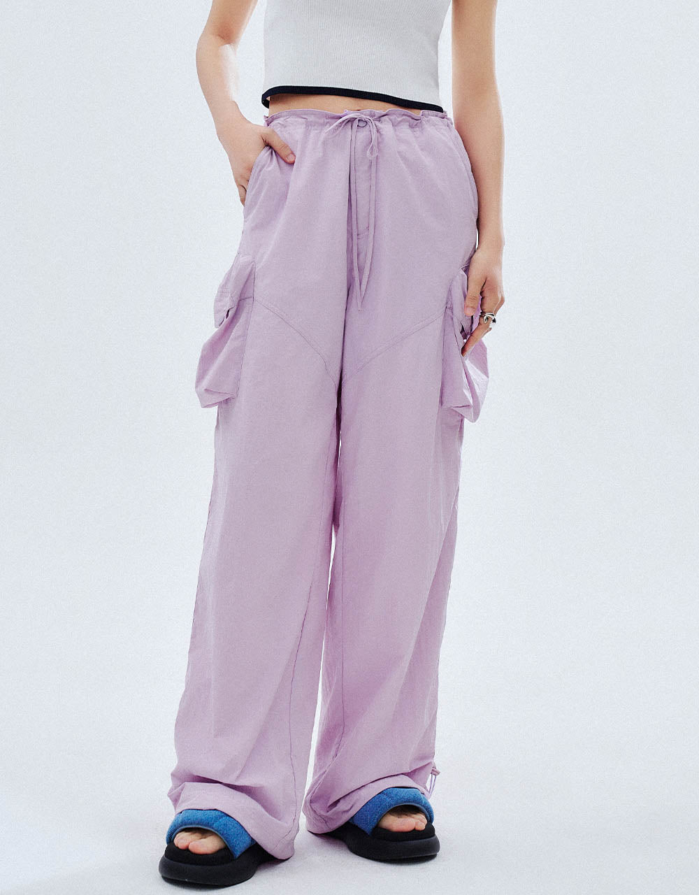 Multi-Pocket Straight Pants