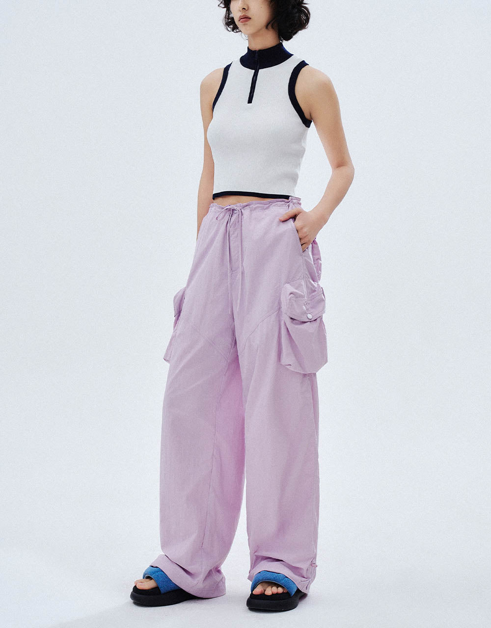 Multi-Pocket Straight Pants