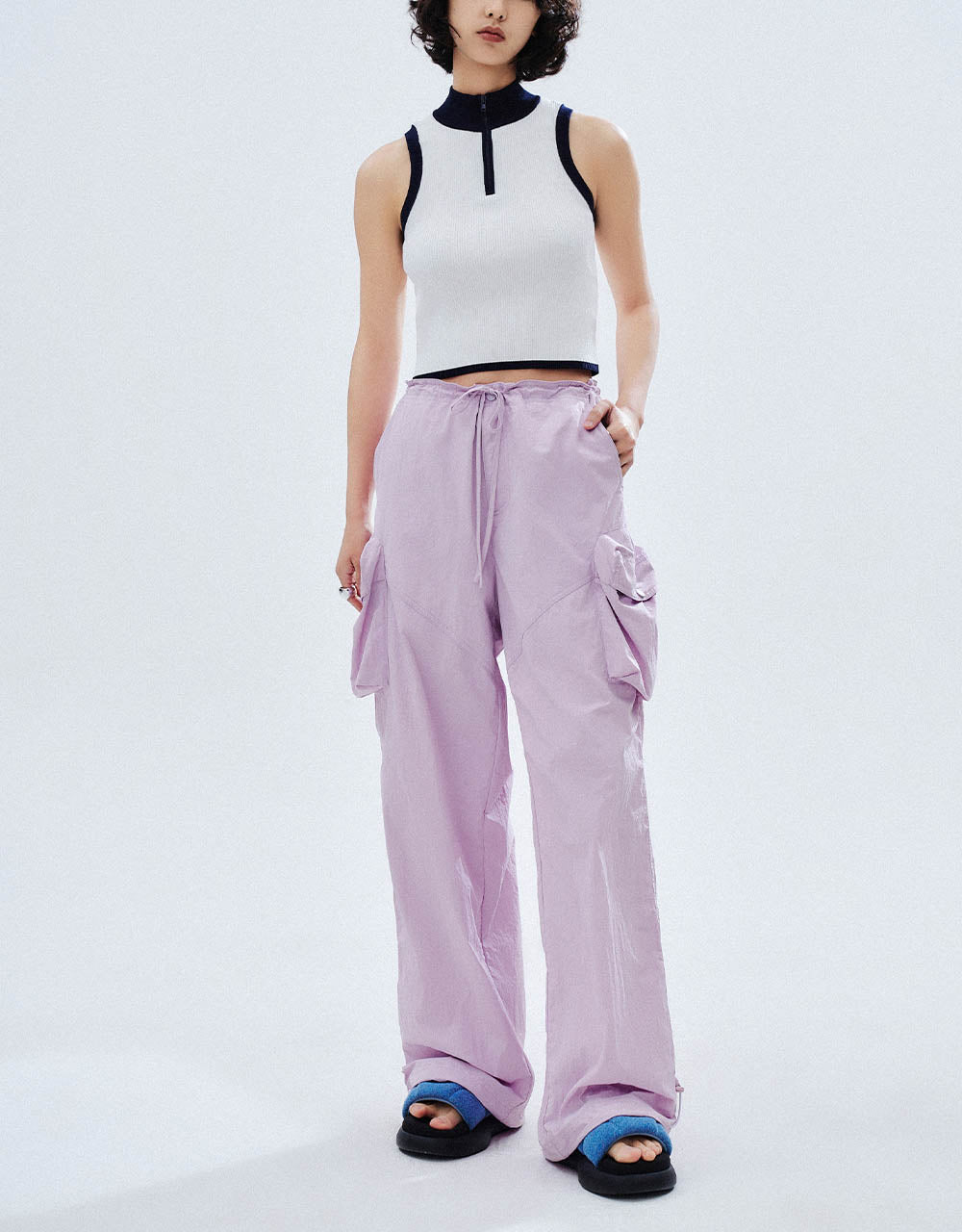 Multi-Pocket Straight Pants
