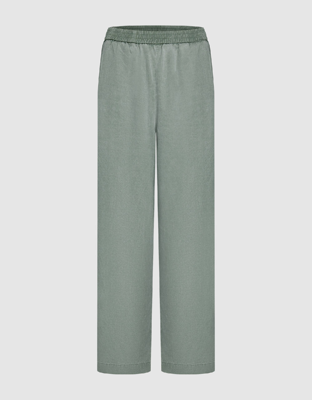 Elastic Waist Wide-Leg Pants