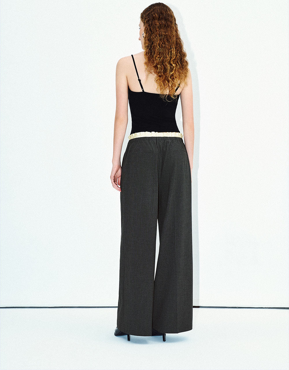 Drawstring Waist Straight Pants