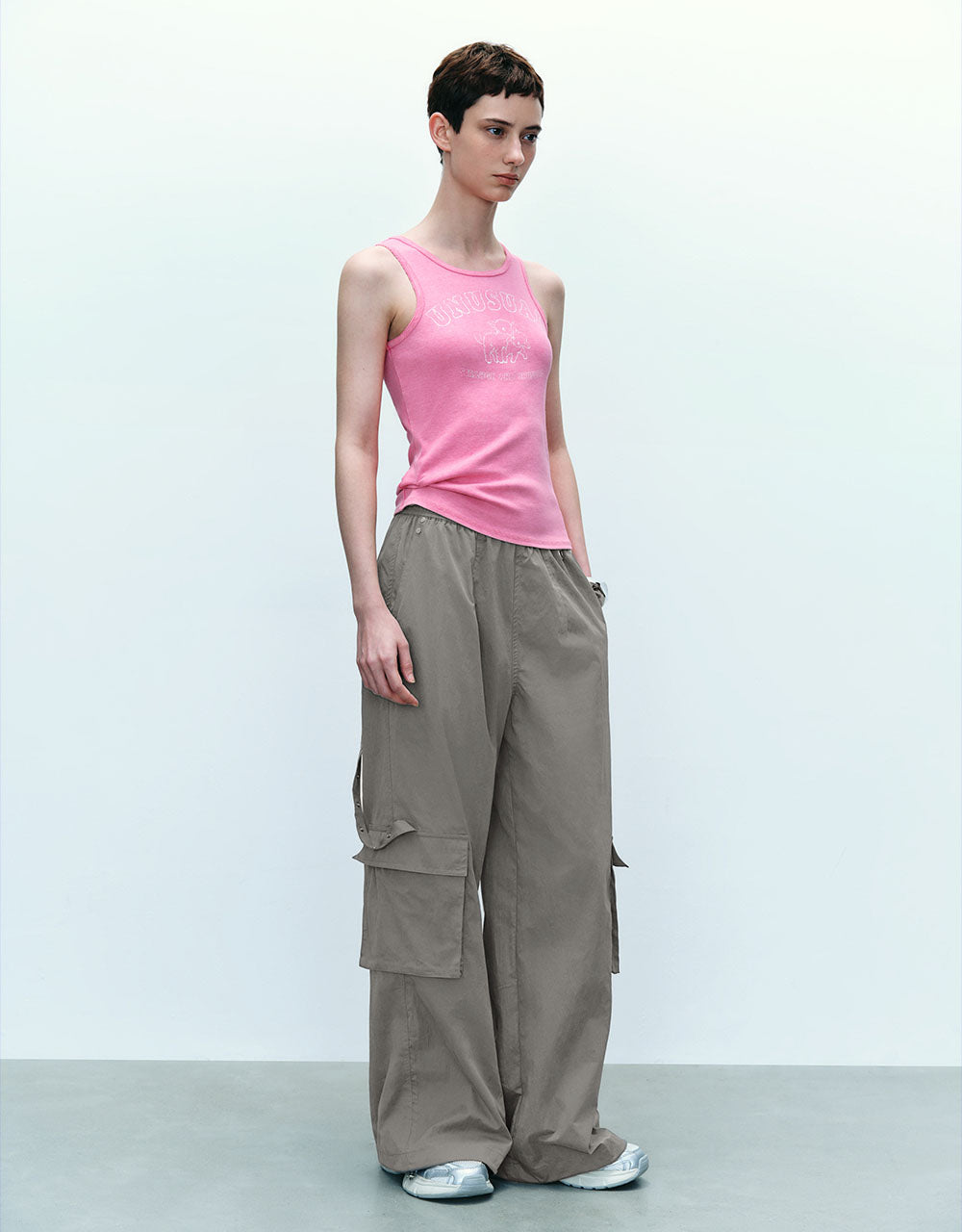 Elastic Waist Loose Jogger Pants