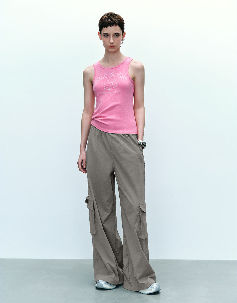 Elastic Waist Loose Jogger Pants