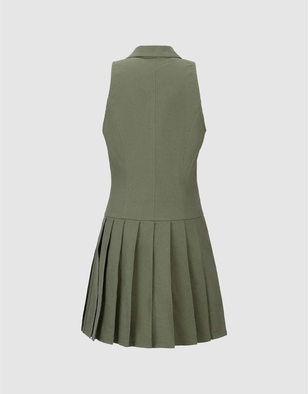 Sleeveless Lapel Skater Dress