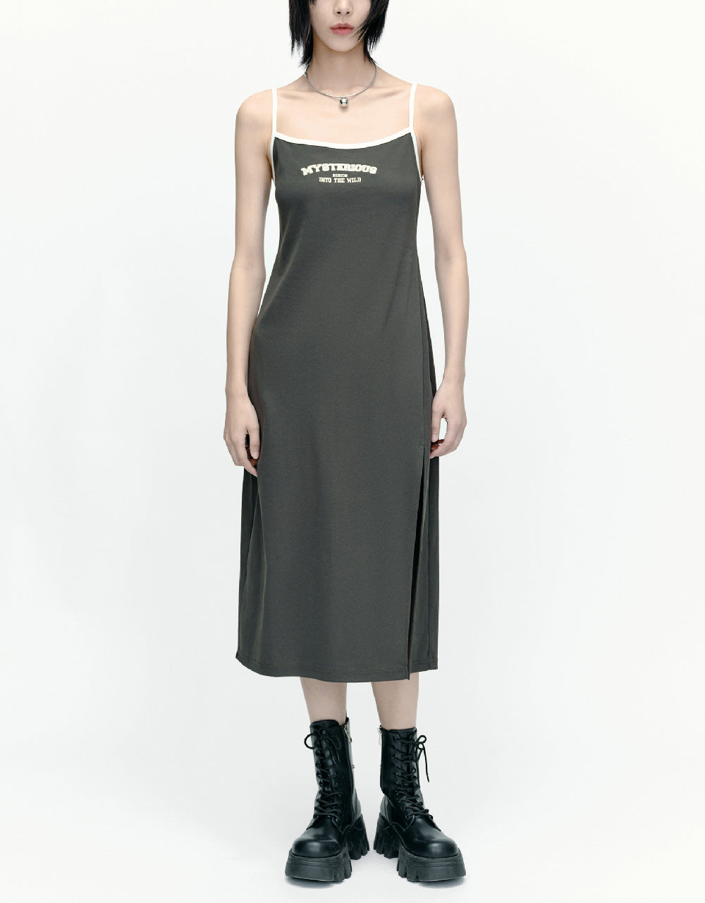 Sleeveless U Neck Skinny Dress