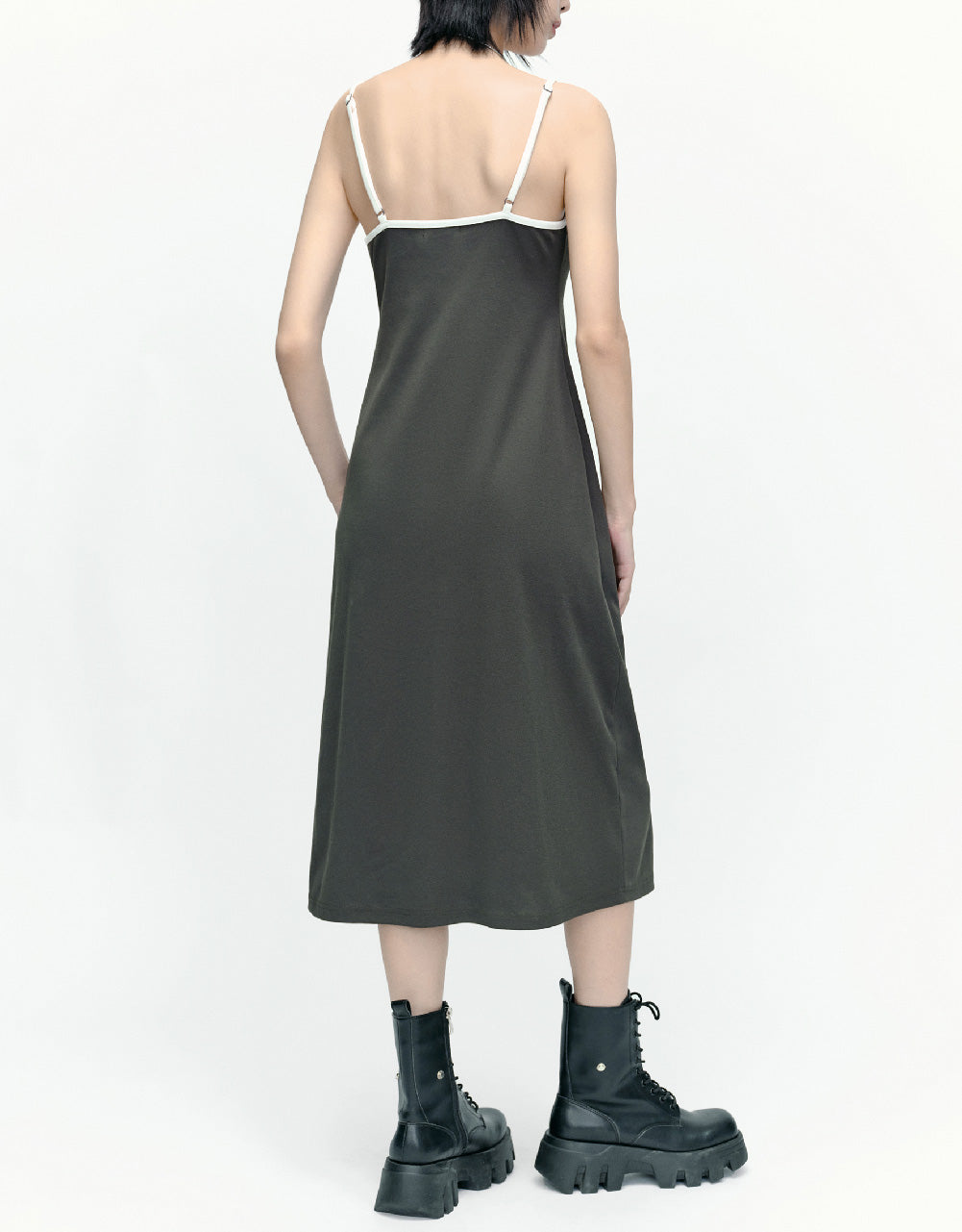 Sleeveless U Neck Skinny Dress