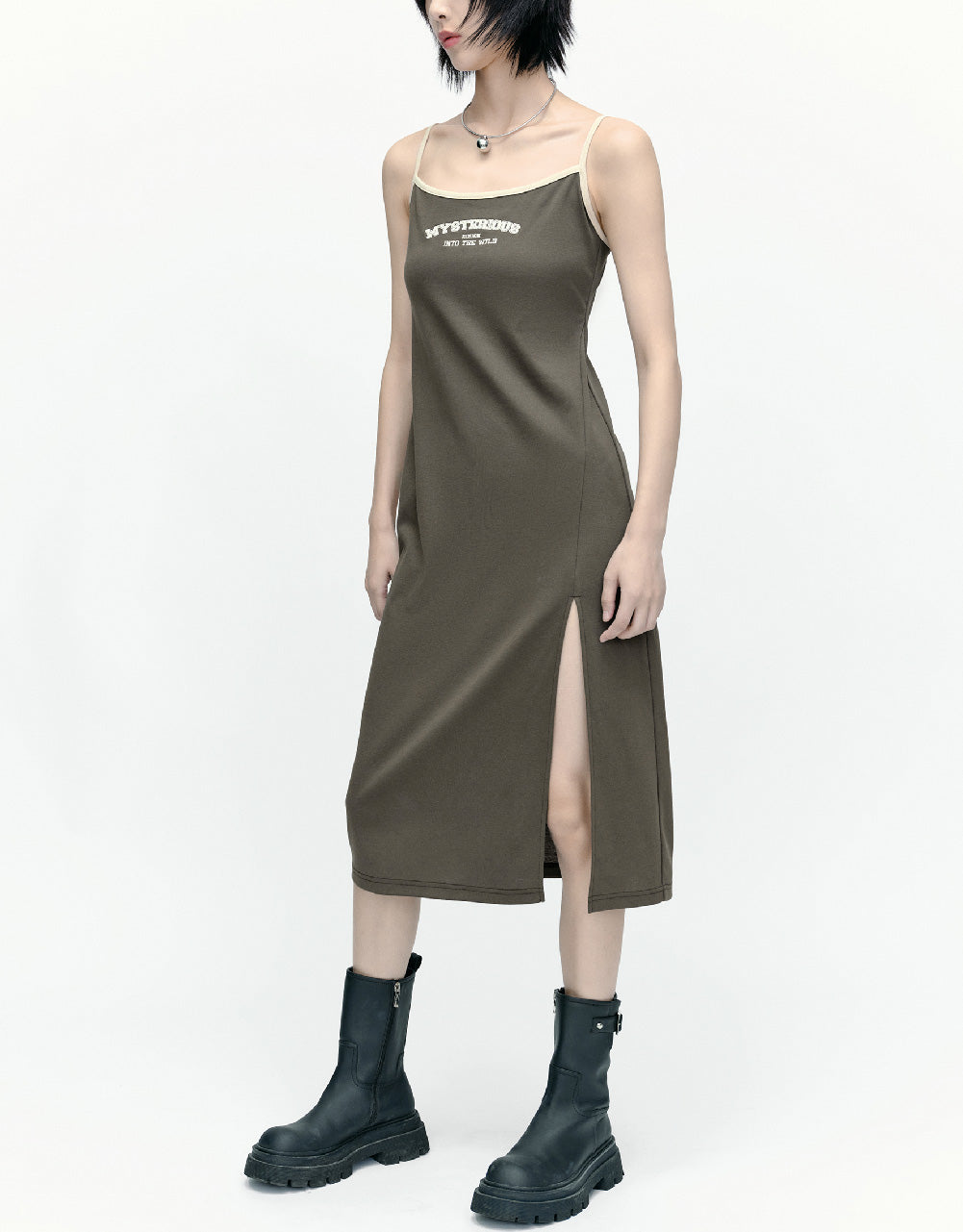 Sleeveless U Neck Skinny Dress