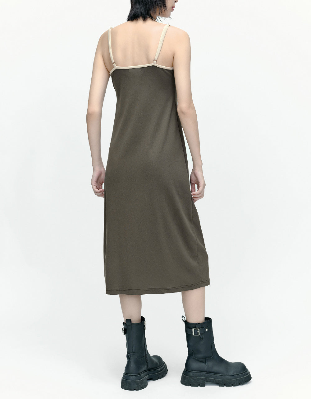 Sleeveless U Neck Skinny Dress