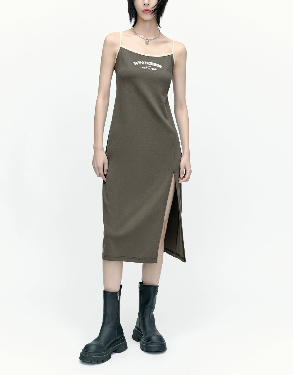 Sleeveless U Neck Skinny Dress