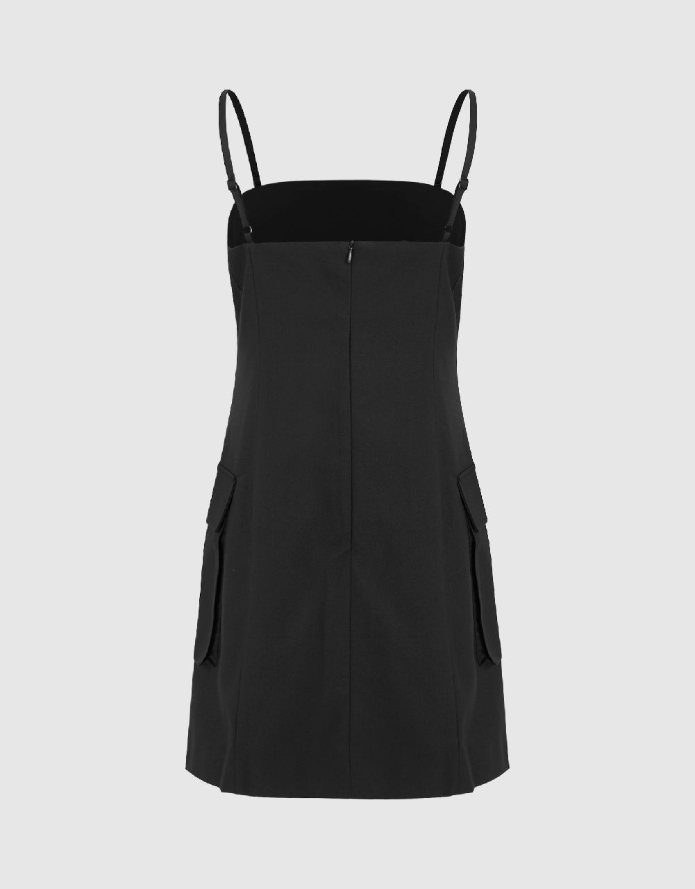 Square-Cut Collar Skater Cami Dress