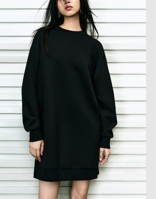 Straight Crew Neck Knitted Dress