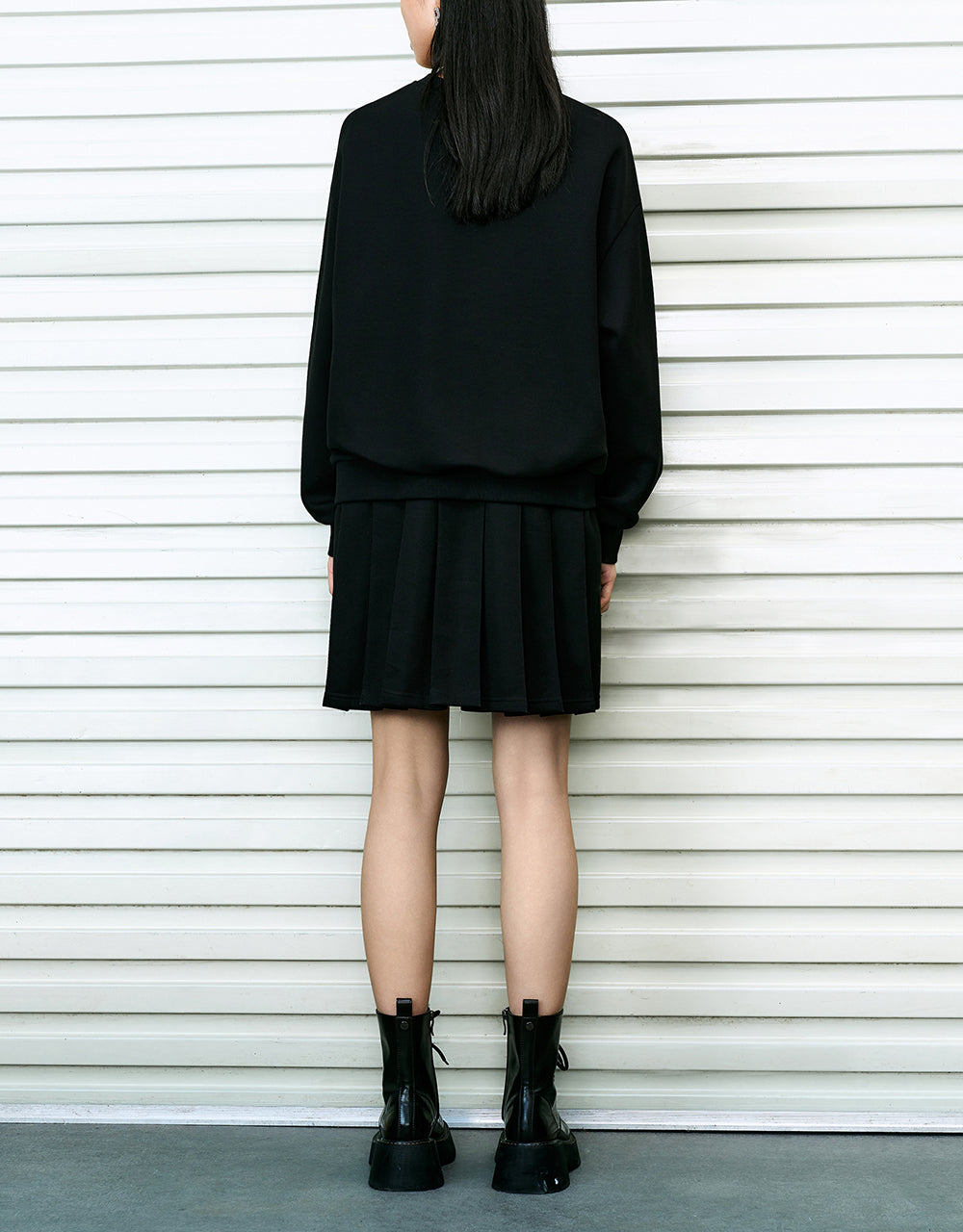 Straight Crew Neck Knitted Dress