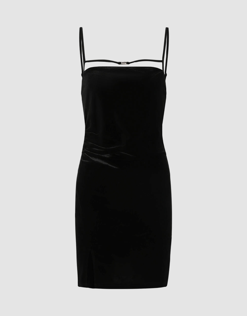 Sleeveless Square-Cut Collar Straight Dress