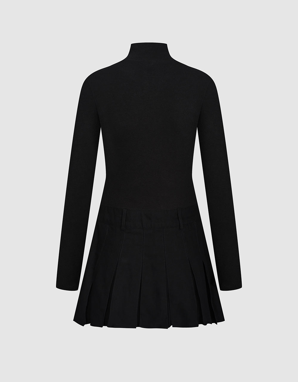 Zip Half Placket A-Line Dress