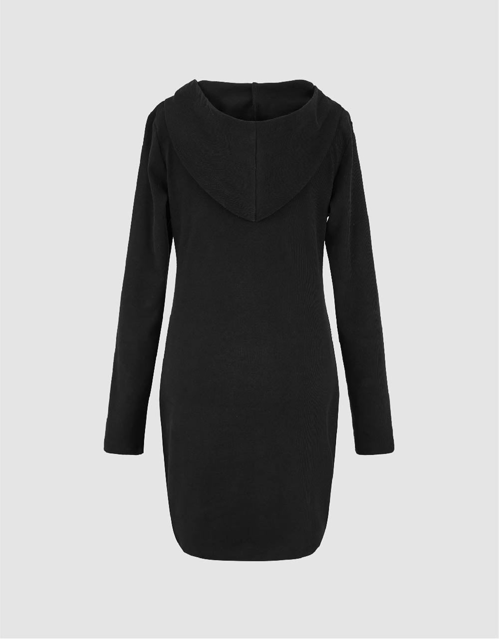 O-Ring Hooded Skinny Dress