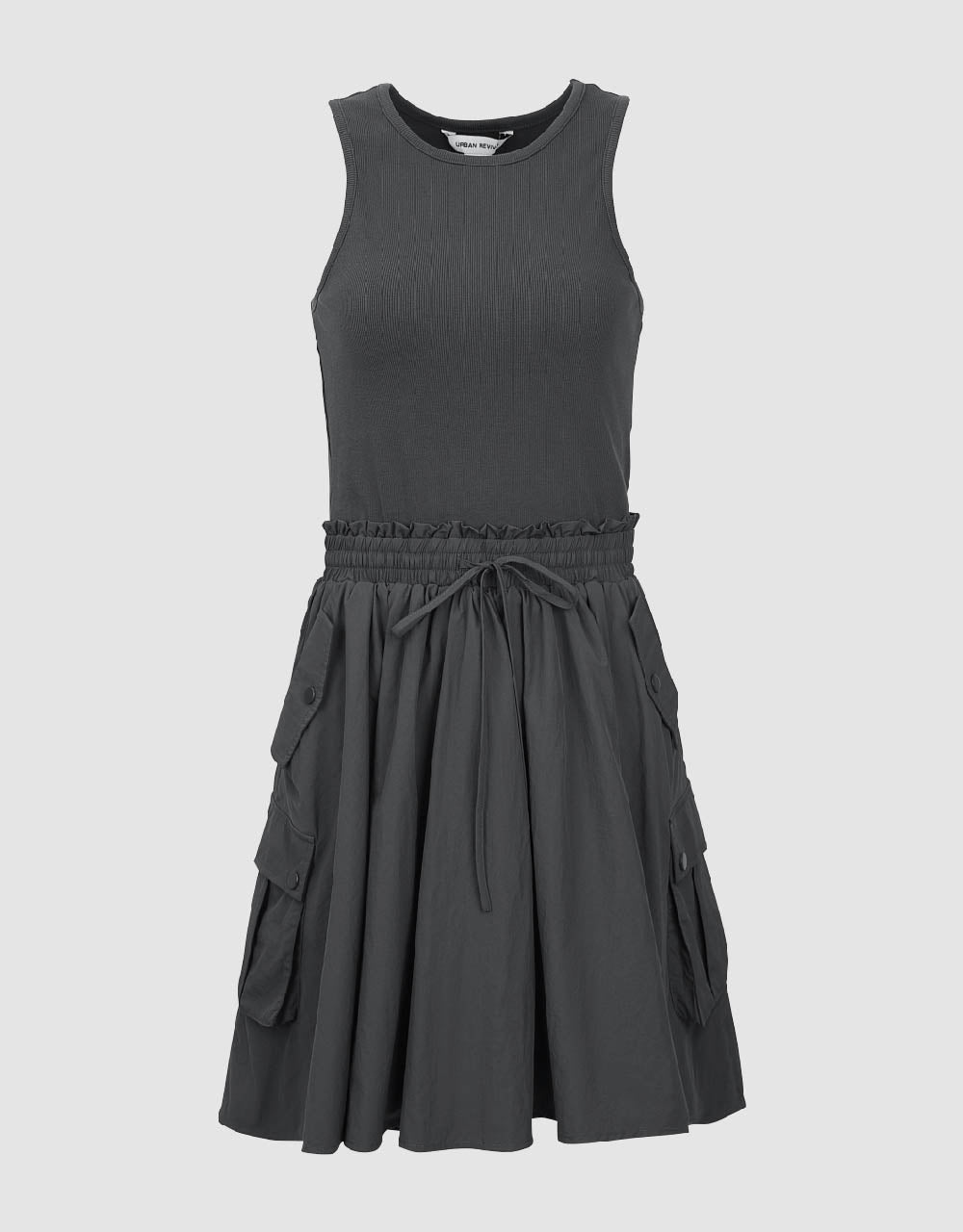 Sleeveless Crew Neck A-Line Dress