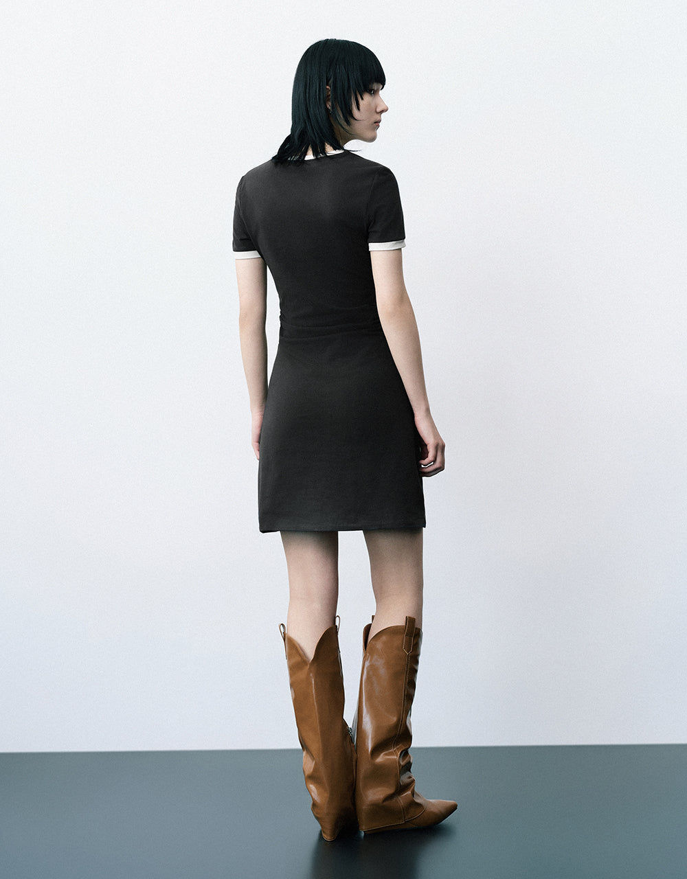 Crew Neck Skinny Knitted Dress