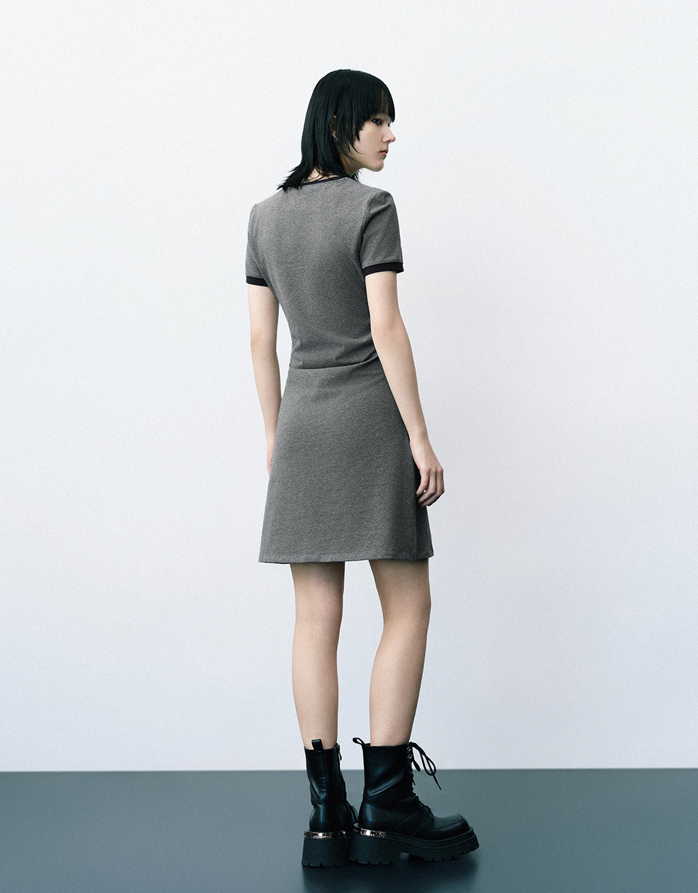 Crew Neck Skinny Knitted Dress