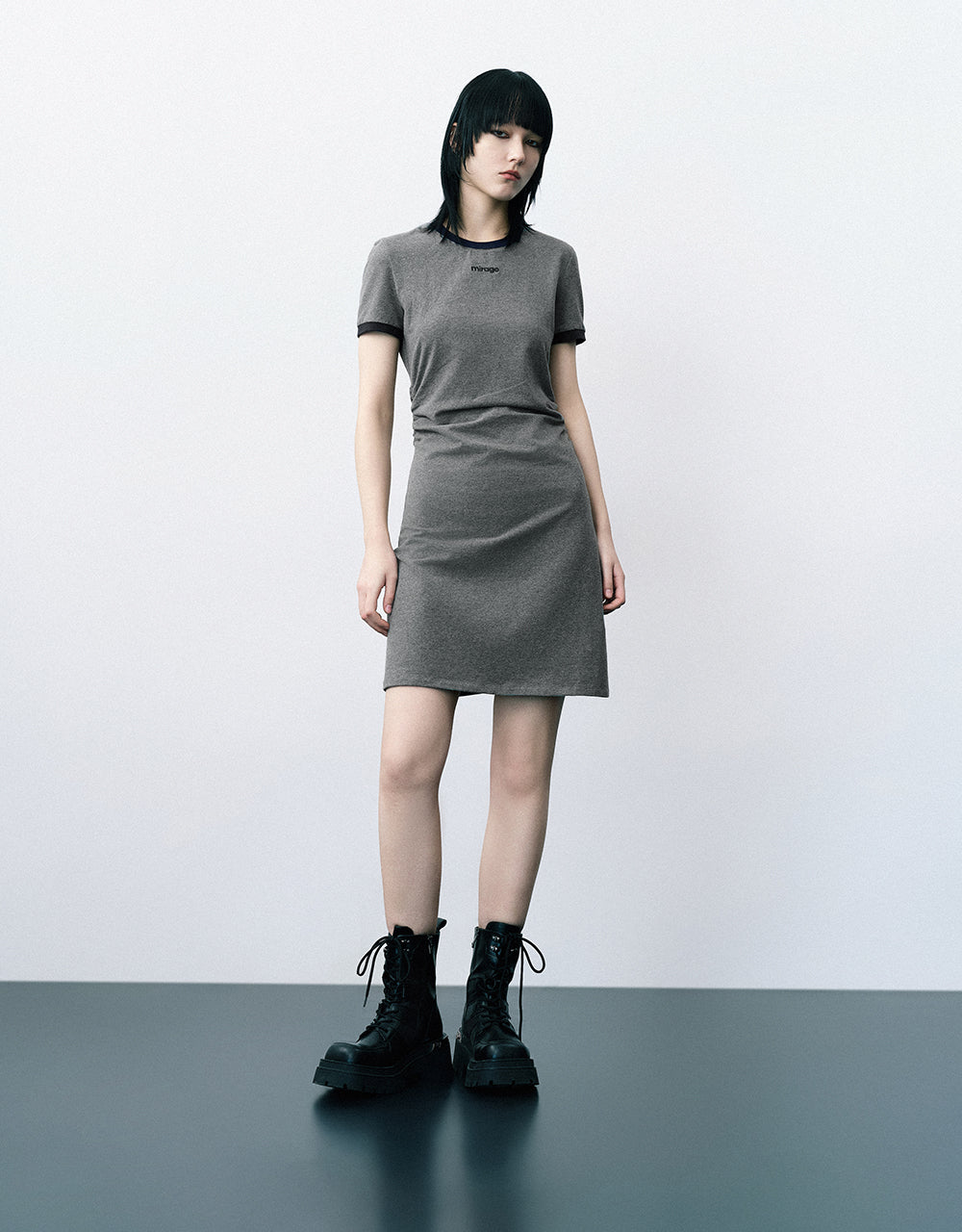 Crew Neck Skinny Knitted Dress