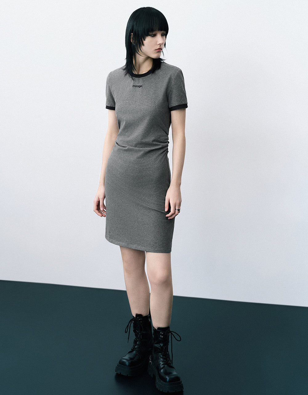 Crew Neck Skinny Knitted Dress