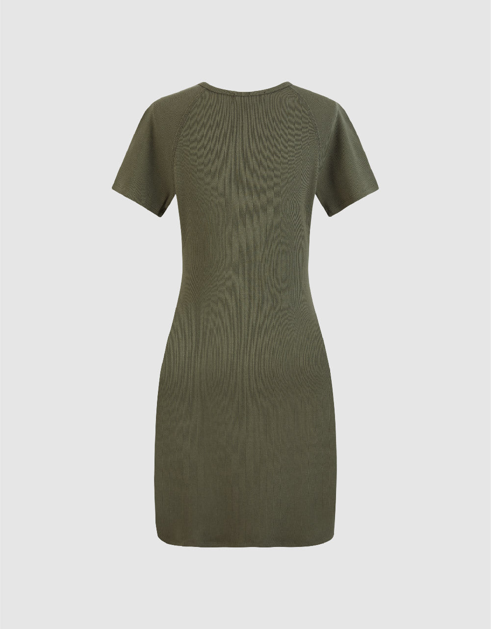 Raglan Sleeve Crew Neck Knitted Skinny Dress