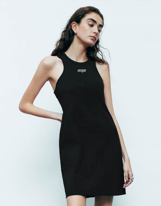 Sleeveless Crew Neck A-Line Dress