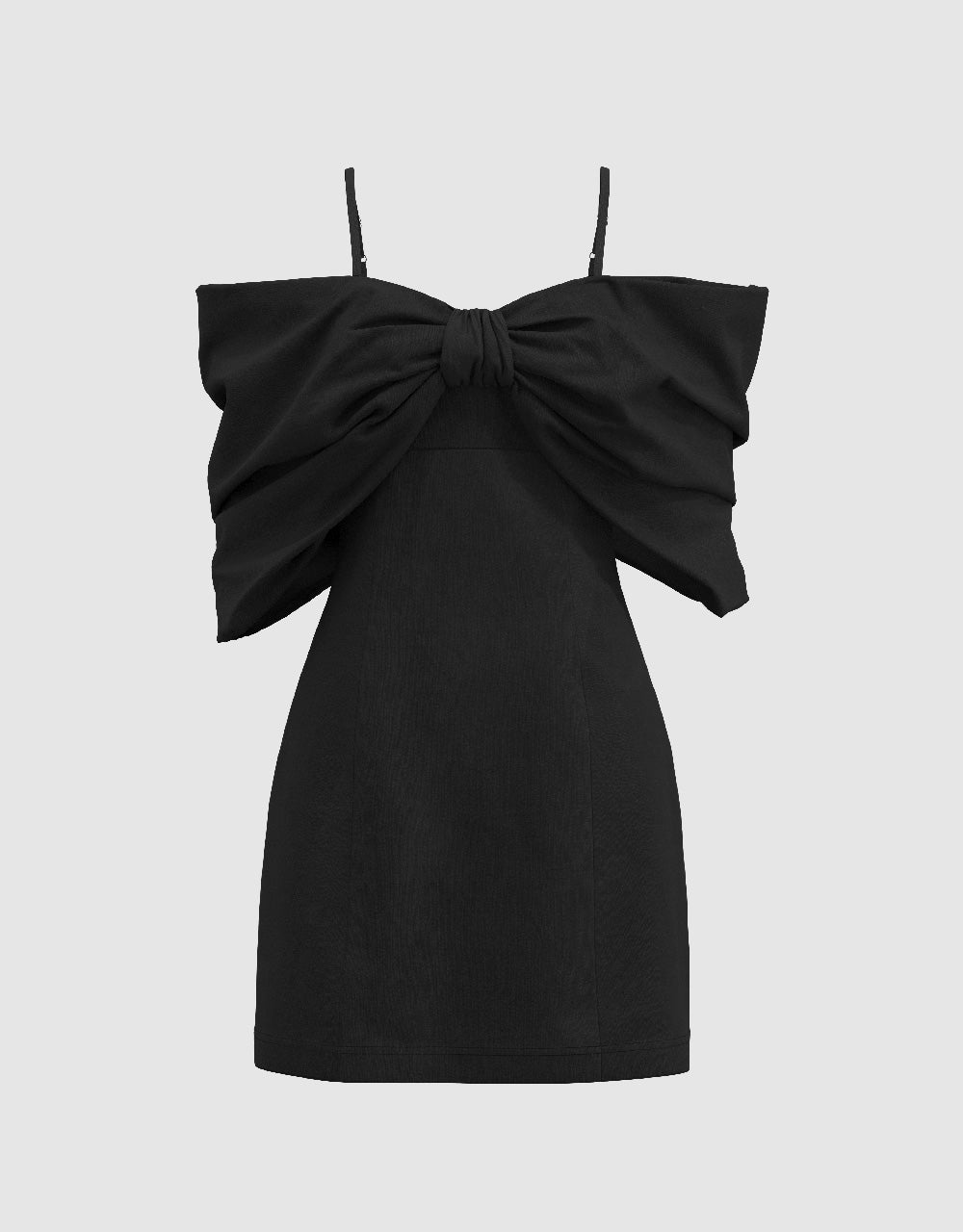 Off-Shoulder Bow Tie Skinny Dress