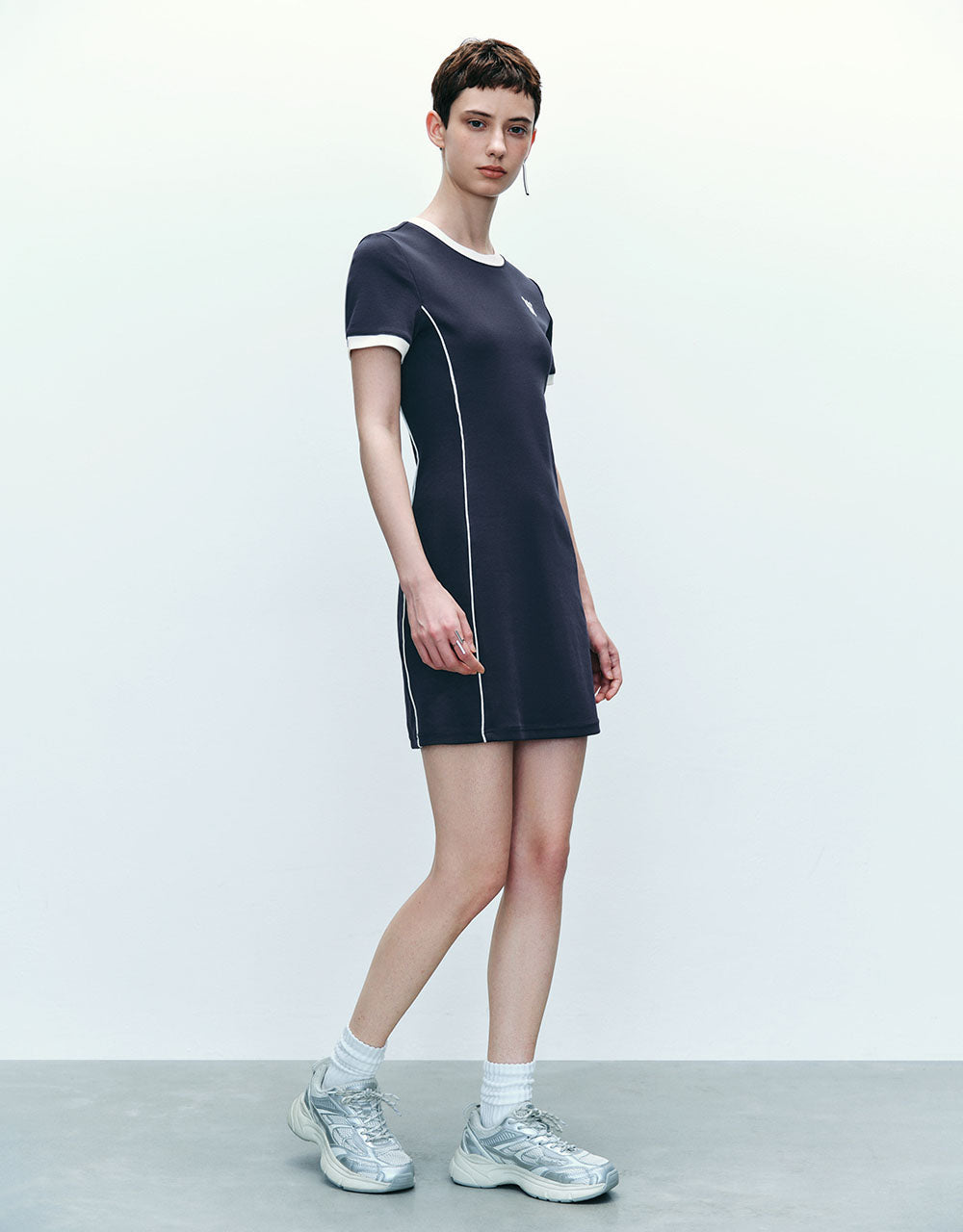 Crew Neck Skinny Dress