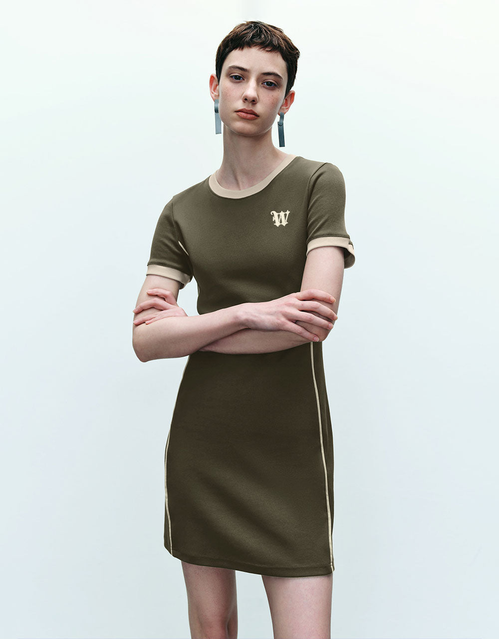 Crew Neck Skinny Dress