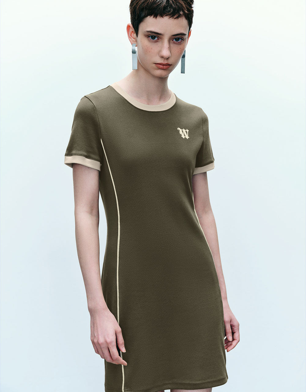 Crew Neck Skinny Dress