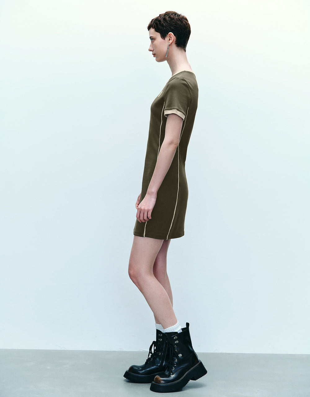 Crew Neck Skinny Dress