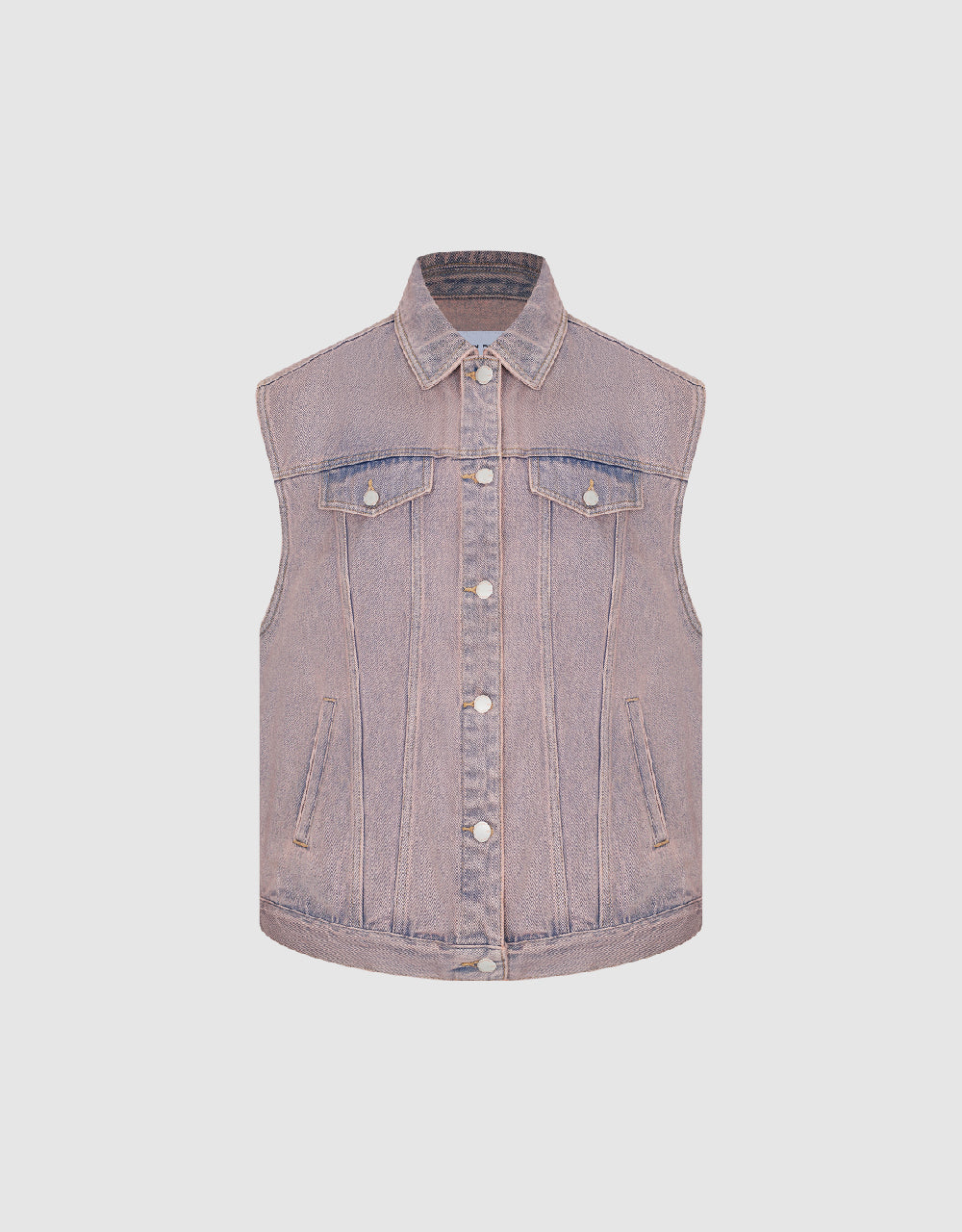 Press Button Denim Waistcoat