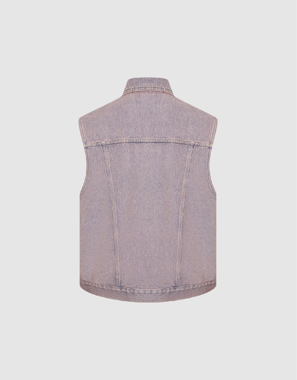 Press Button Denim Waistcoat