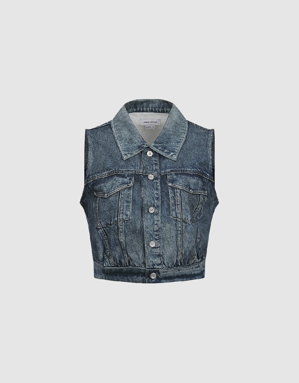 Button Up Denim Waistcoat