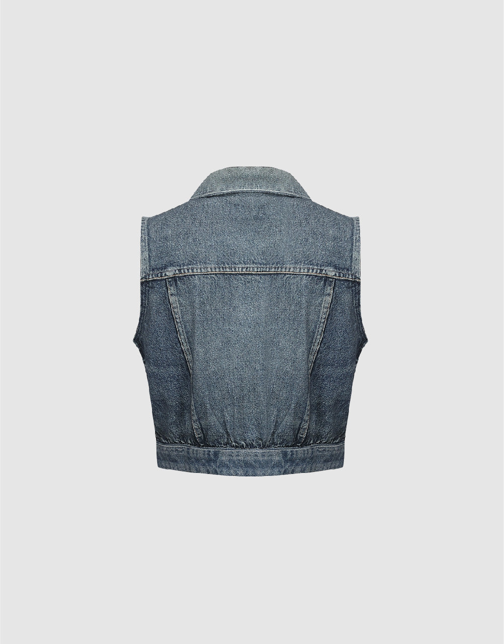 Button Up Denim Waistcoat