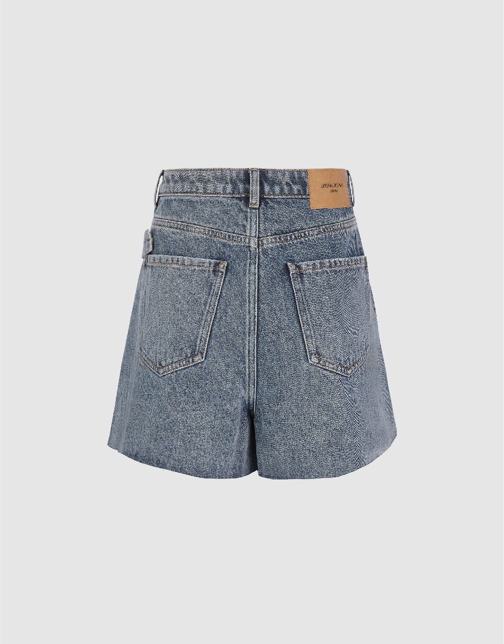 Pleated Denim Skorts