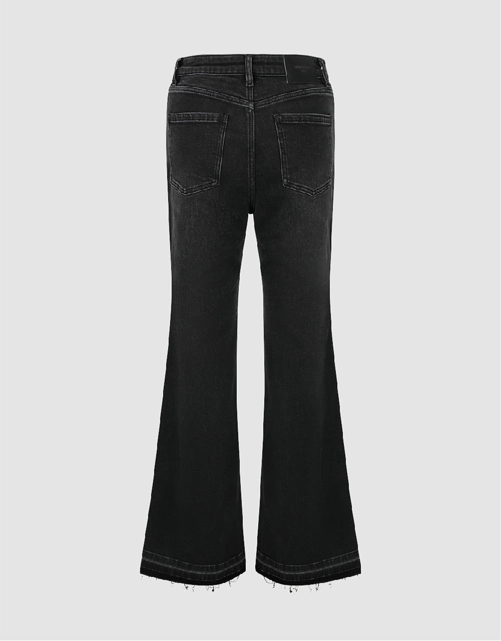 Raw Hem Flare Jeans