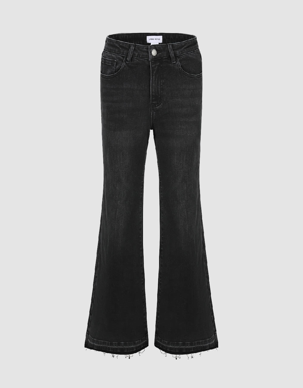 Raw Hem Flare Jeans