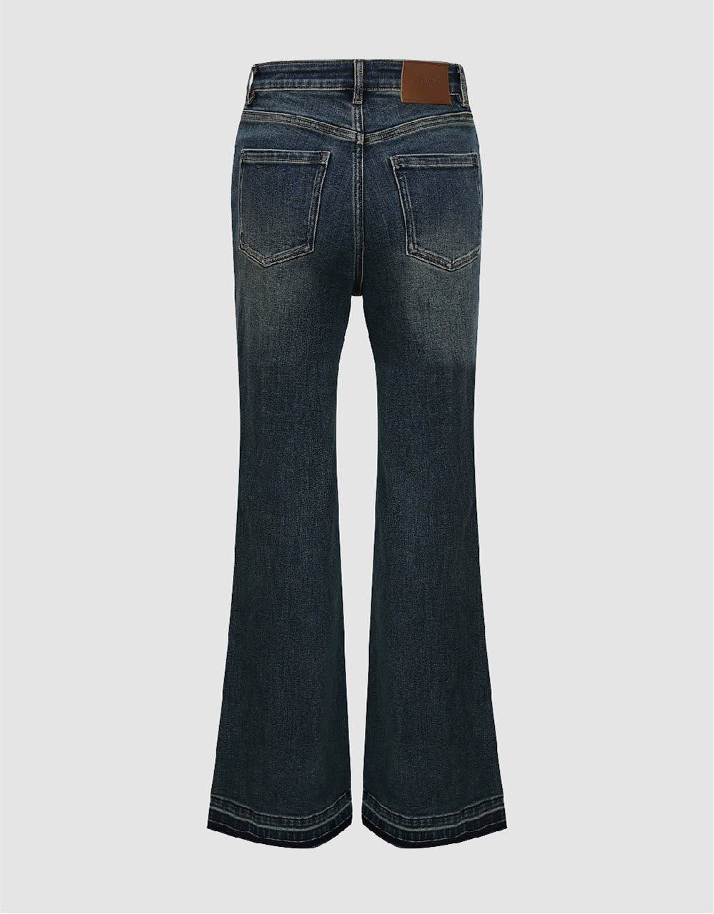 Raw Hem Flare Jeans