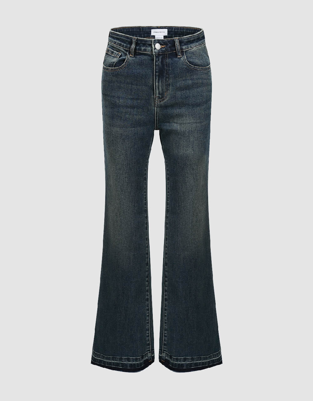 Raw Hem Flare Jeans