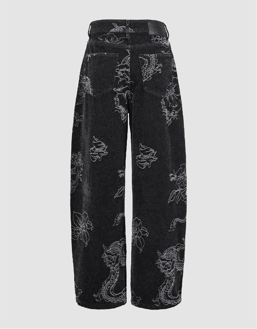 Dragon Printed Carrot Fit Jeans