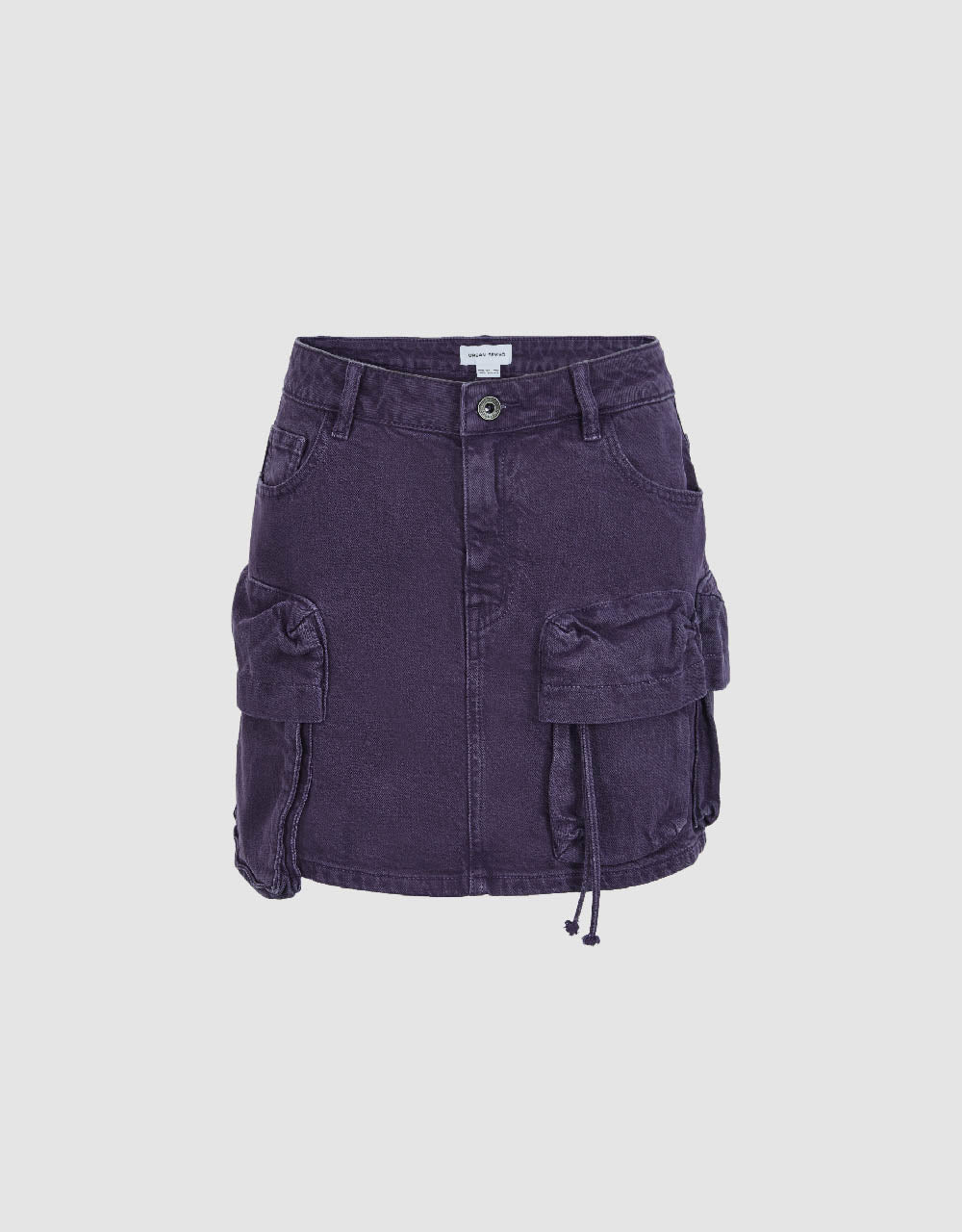 Multi-Pocket Straight Denim Skirt