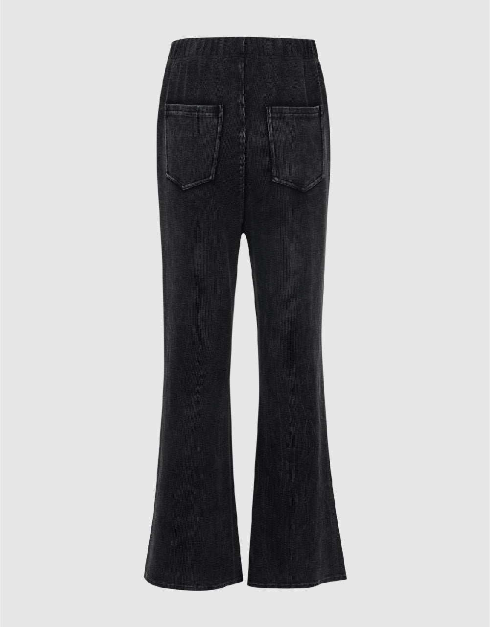 Elastic Waist Flare Jeans