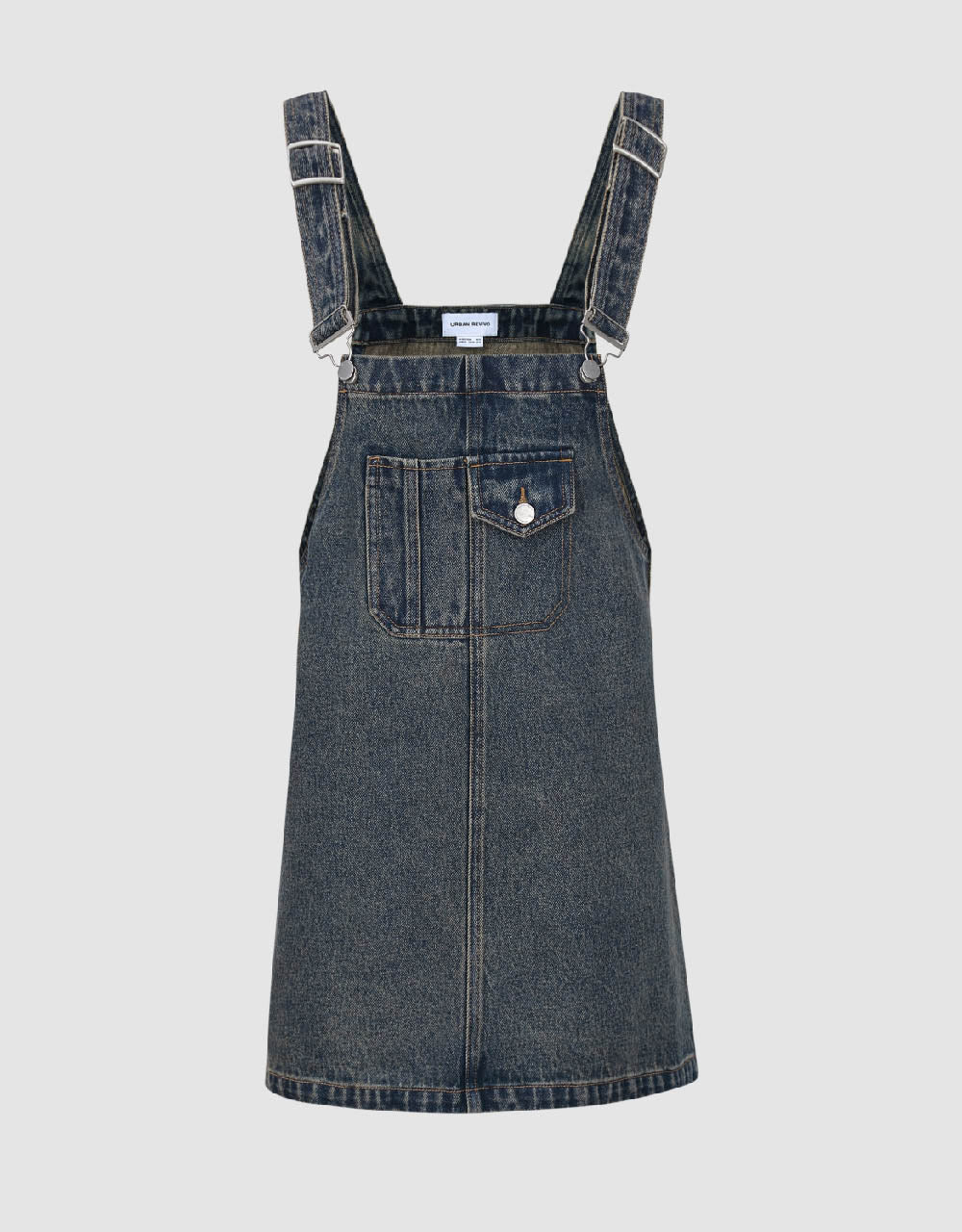 Mini Denim Pinafore Dress