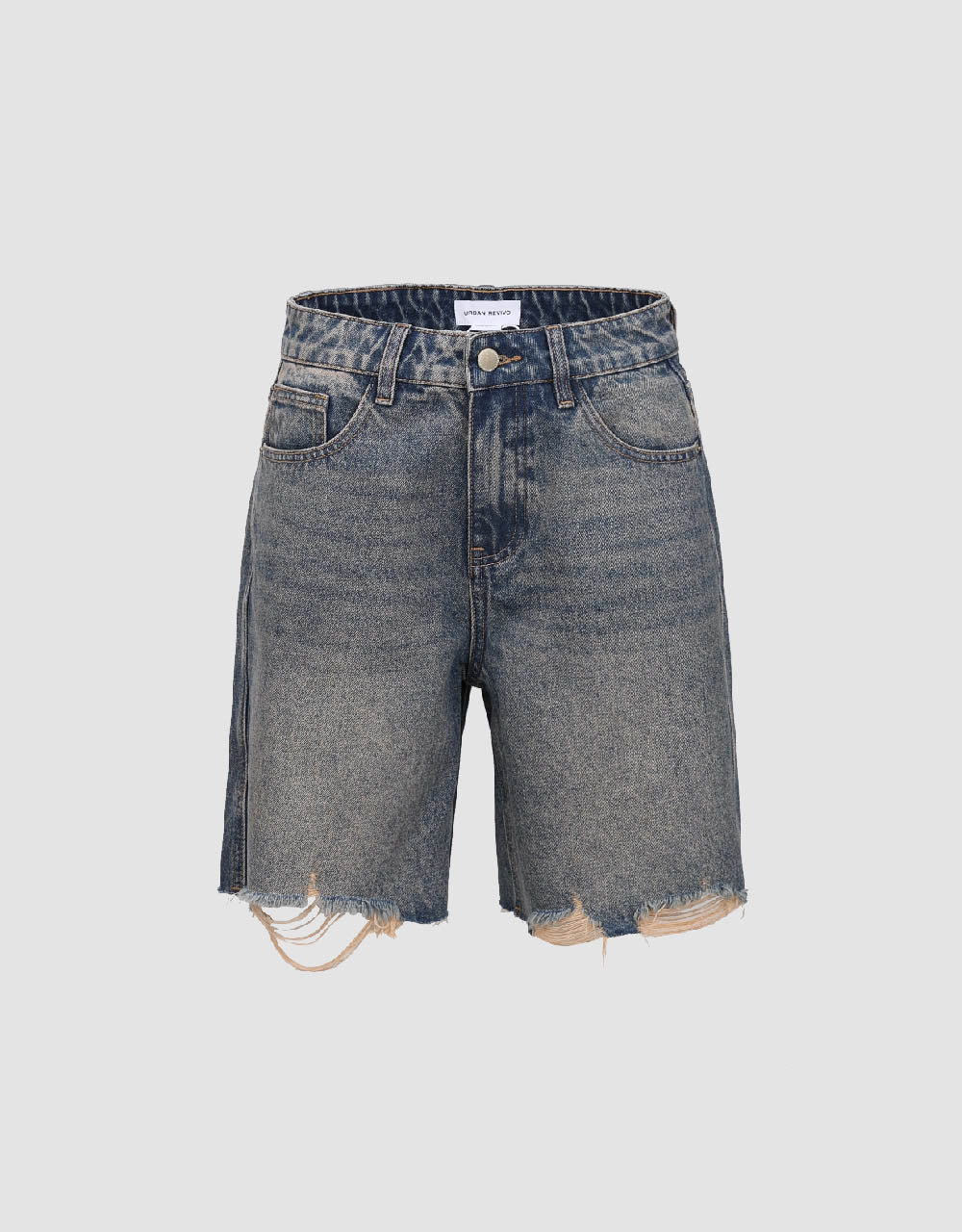 Raw Hem Denim Shorts